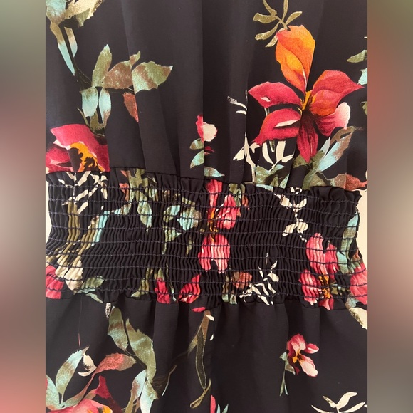 Multi-Color Floral Wide-Leg Jumpsuit | size Medium - Picture 3 of 6